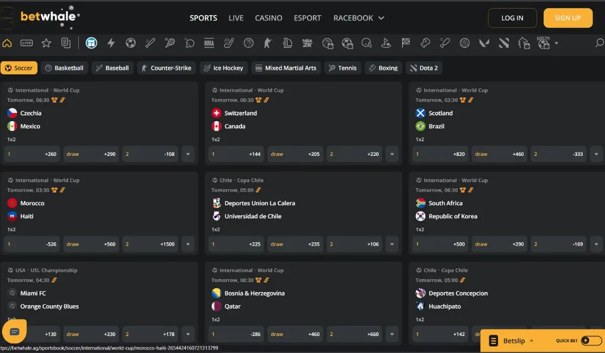 Betwhale US Friendly Crypto Sportsbook